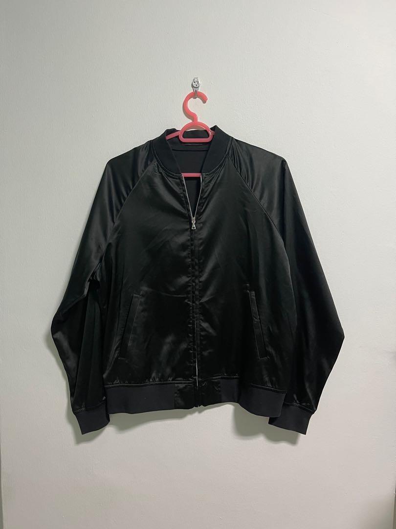 Uniqlo satin bomber jacket hotsell