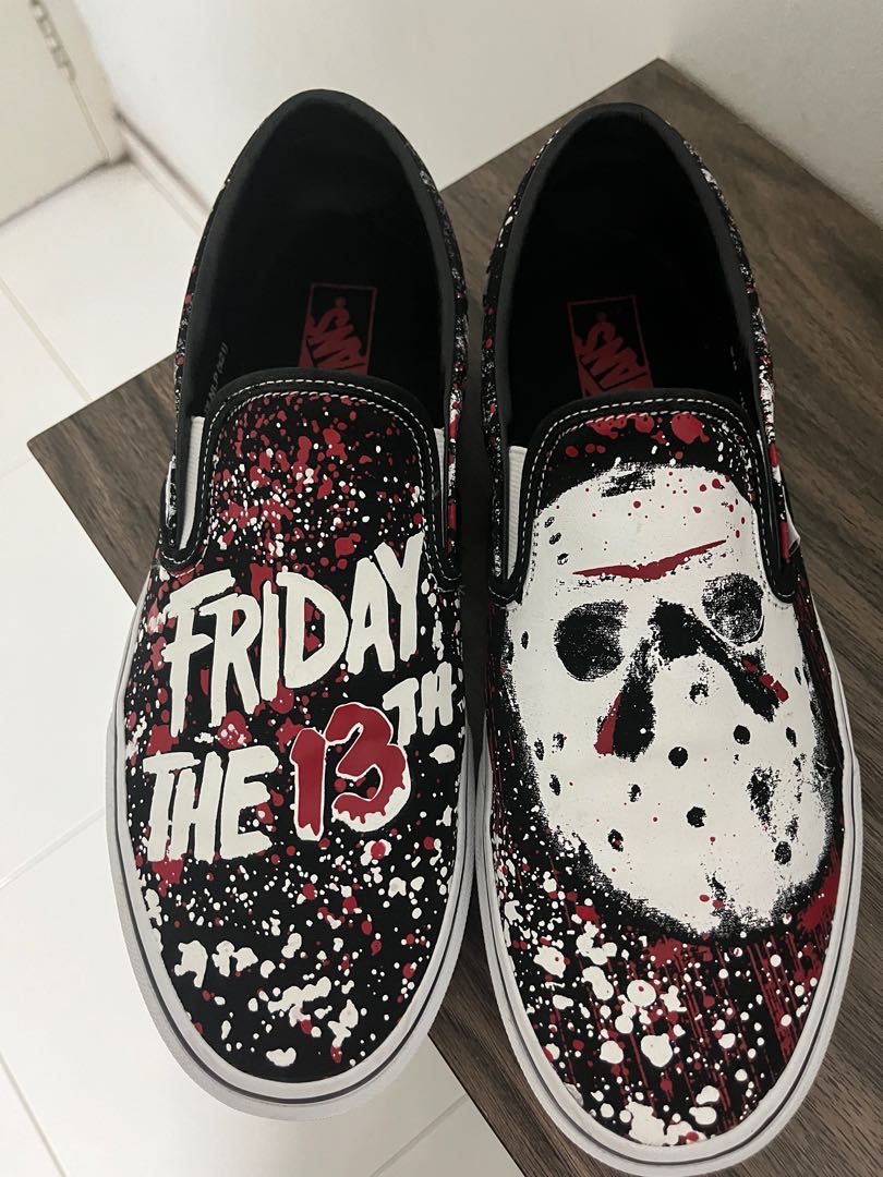 Vans Shoes Friday the 13 glow in the dark limited edition , Men's Fashion,  Footwear, Sneakers on Carousell