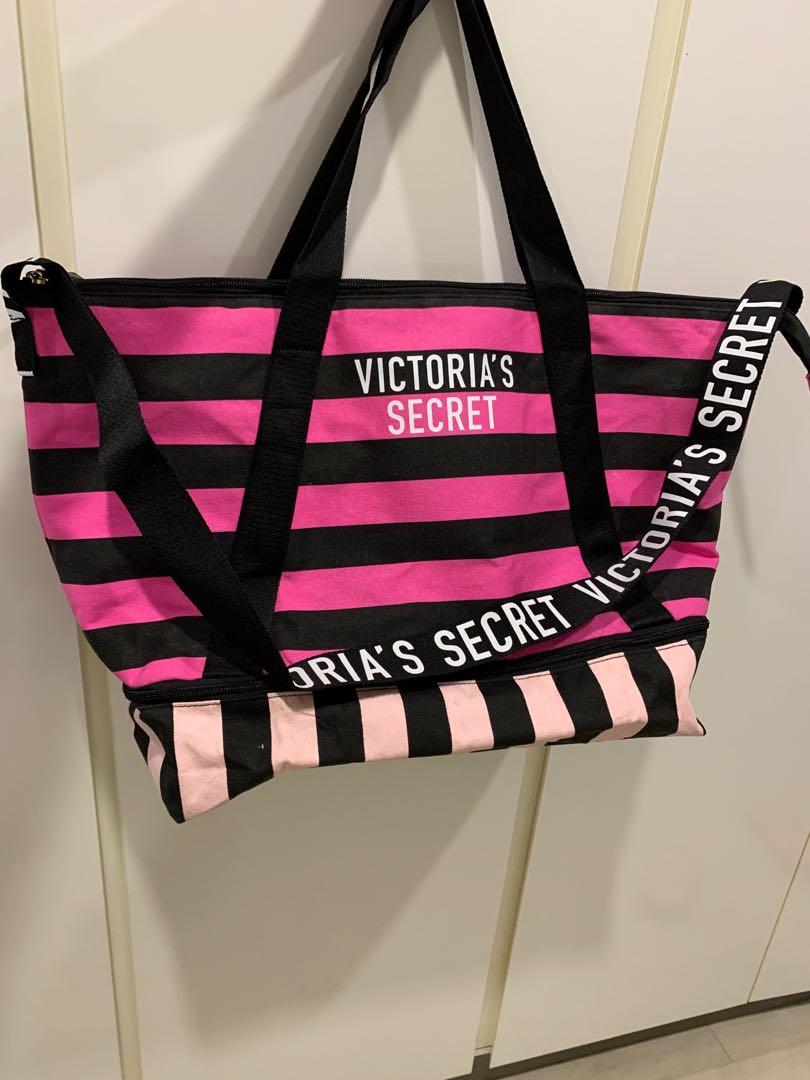 VICTORIA'S SECRET Glitter Weekender Oversized Sparkle Tote Handbag
