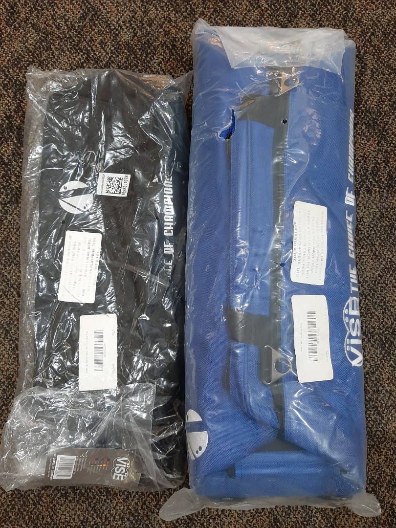 Vise 3 Ball Tote Roller Blue with Shoe Bag Black Bowling Bag, Sports