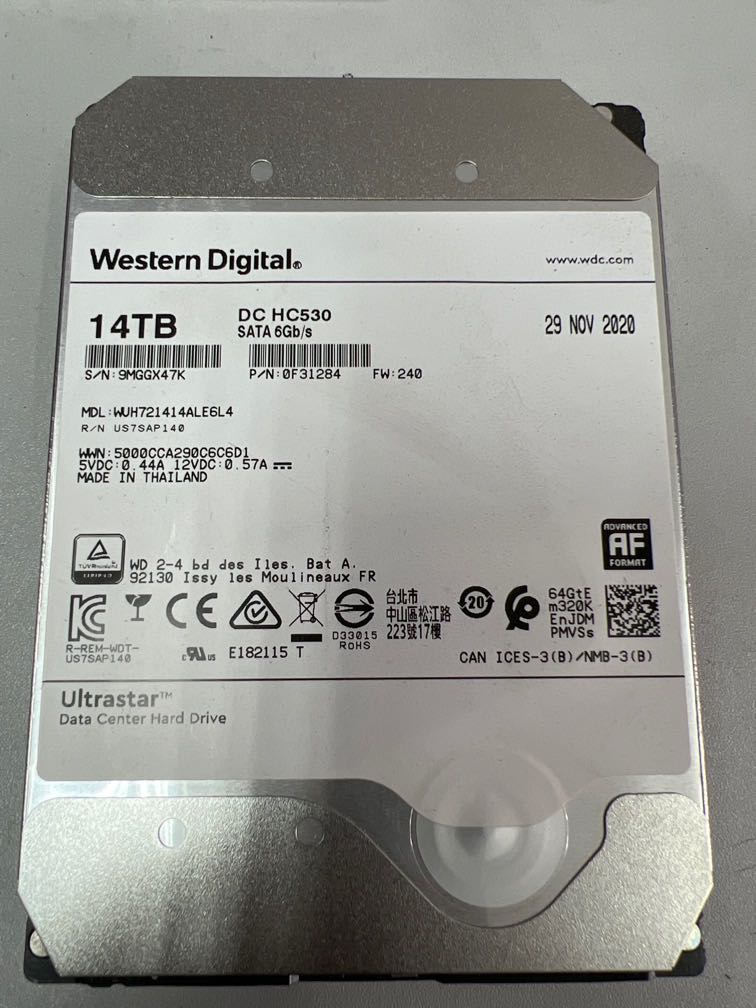 WD 14TB SATA hard disk, 電腦＆科技, 電腦周邊及配件, 硬碟及 ...
