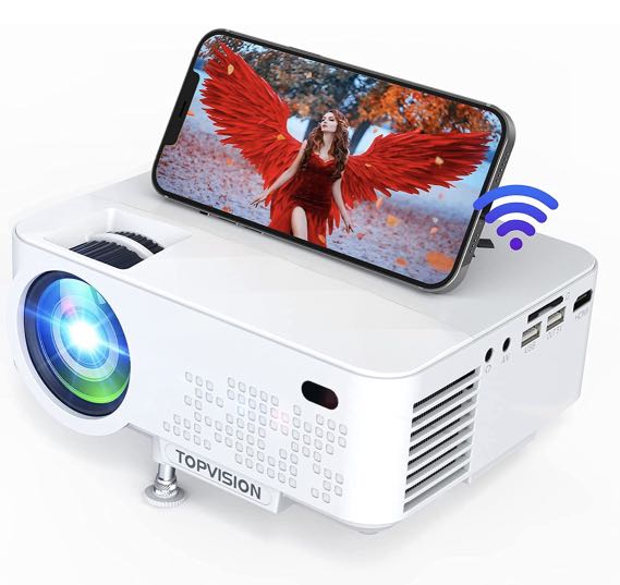 Crosstour Mini WiFi Projector Synchronize Smartphone Screen Video Proyector  Full HD 1080p Supported for iPhone/Android Phones/TV Box/PC/PS4/TV  Stick/Tablet 