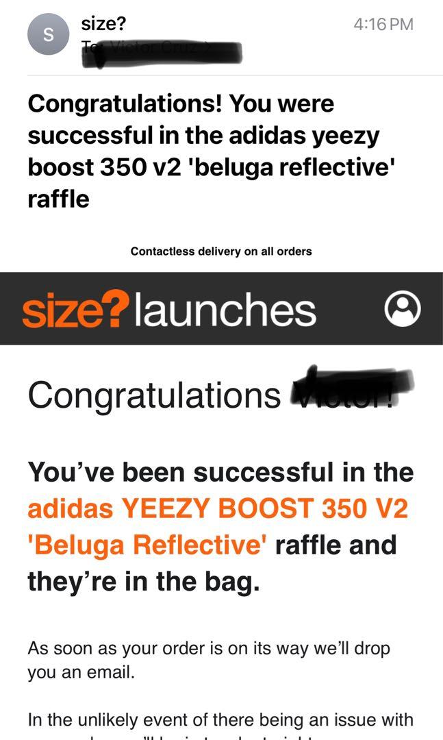 Yeezy online reflective raffle