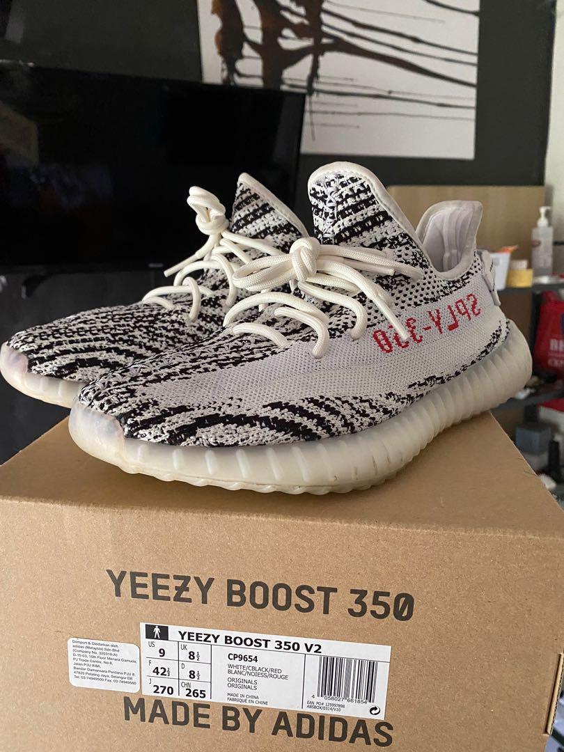 Adidas yeezy zebra replica leather online