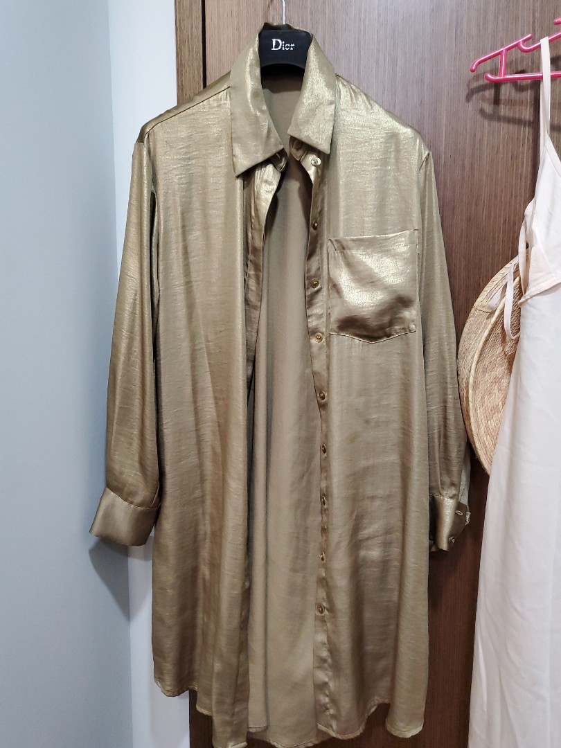 Gold shirt clearance dress zara