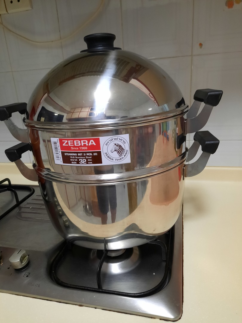 Zebra 188 stainless steel steamer set, TV & Home Appliances, Kitchen