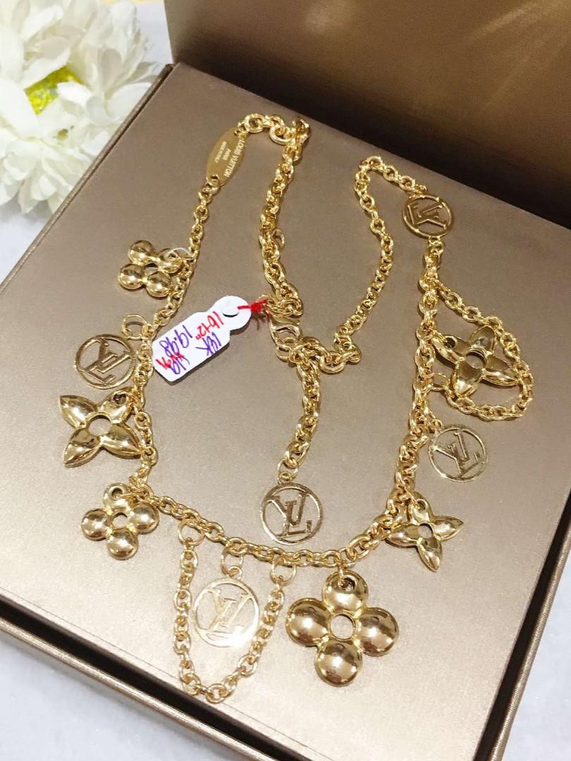 Louis Vuitton 18k gold plated V logo necklace and bracelet preorder,  Women's Fashion, Jewelry & Organizers, Necklaces on Carousell