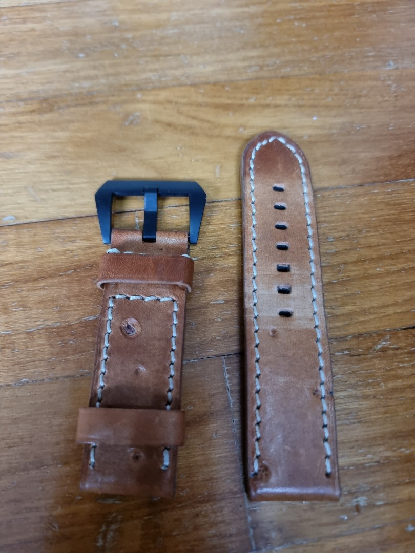 22mm Watch Strap for sale Geniune Leather, Luxury, Watches on Carousell