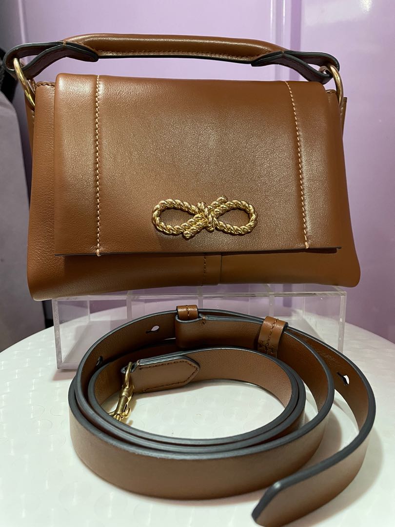 Anya Hindmarch rope metal bow soft leather bag, 名牌, 手袋及銀包
