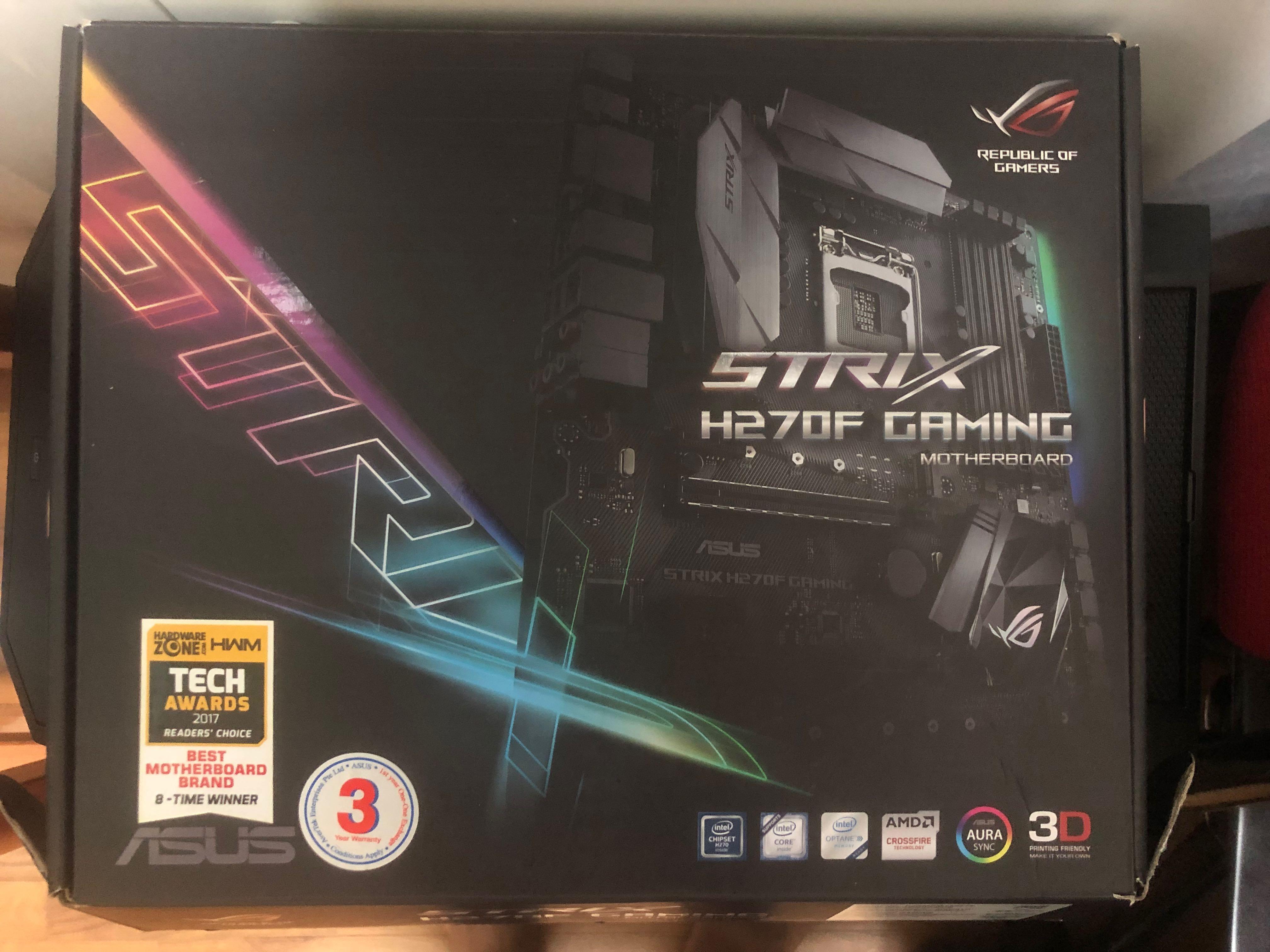 ASUS Strix H270F Gaming ATX DDR4 Motherboard + Intel i57600 3.5GHZ 6MB