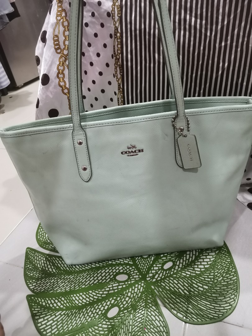 Coach mint green best sale bag