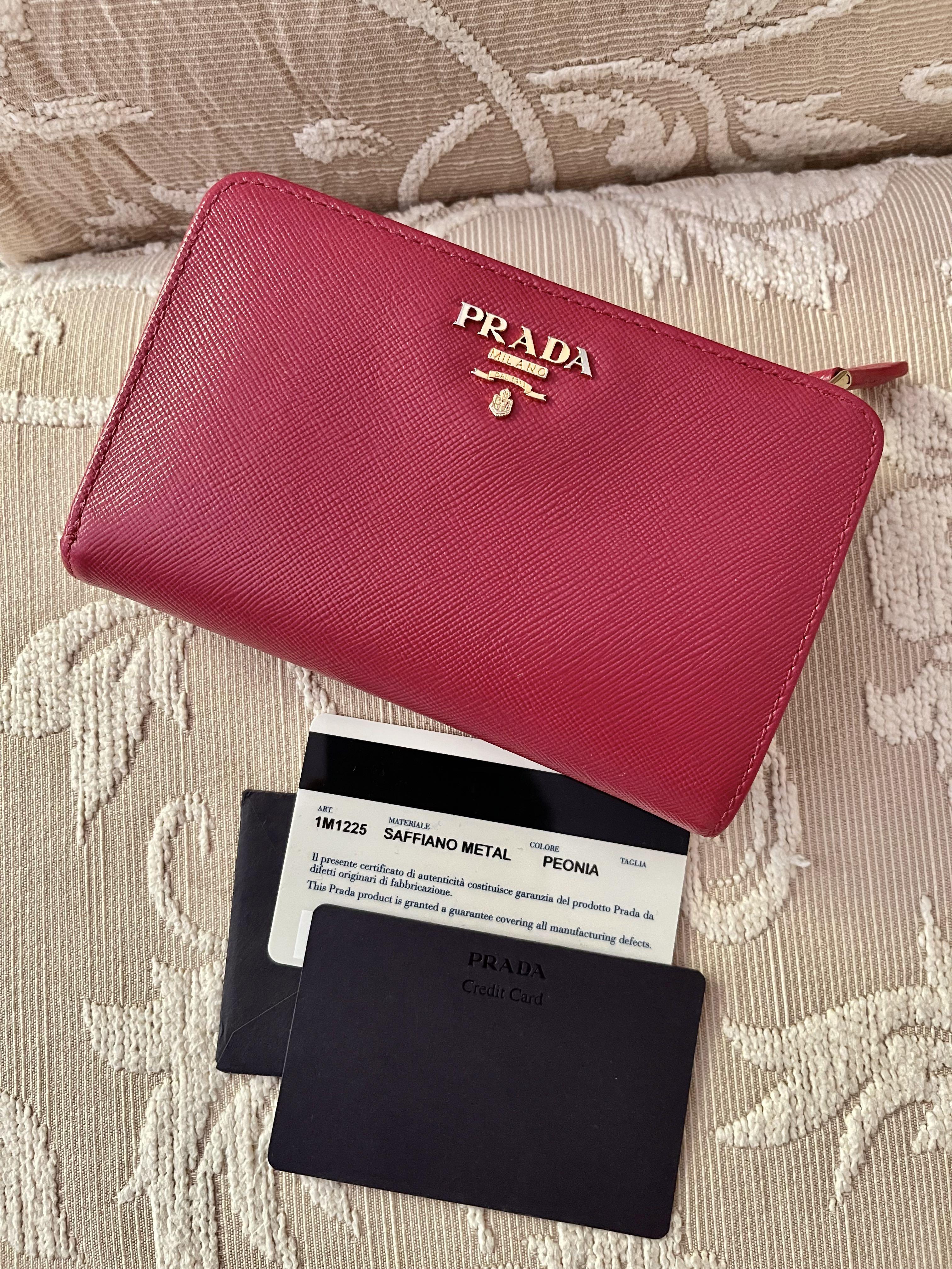 Authentic Prada 1M1225 Saffiano French Leather Wallet, Luxury, Bags &  Wallets on Carousell