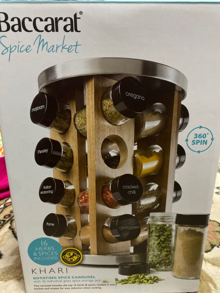 Baccarat spice market khari stainless steel 16 jar deals spice rack