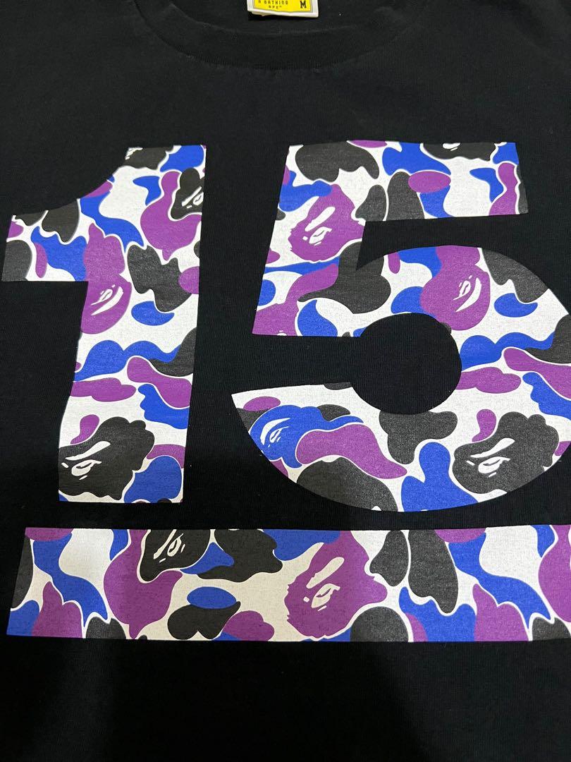 Bape15周年tee【M】, 男裝, 上身及套裝, T-shirt、恤衫、有領衫- Carousell