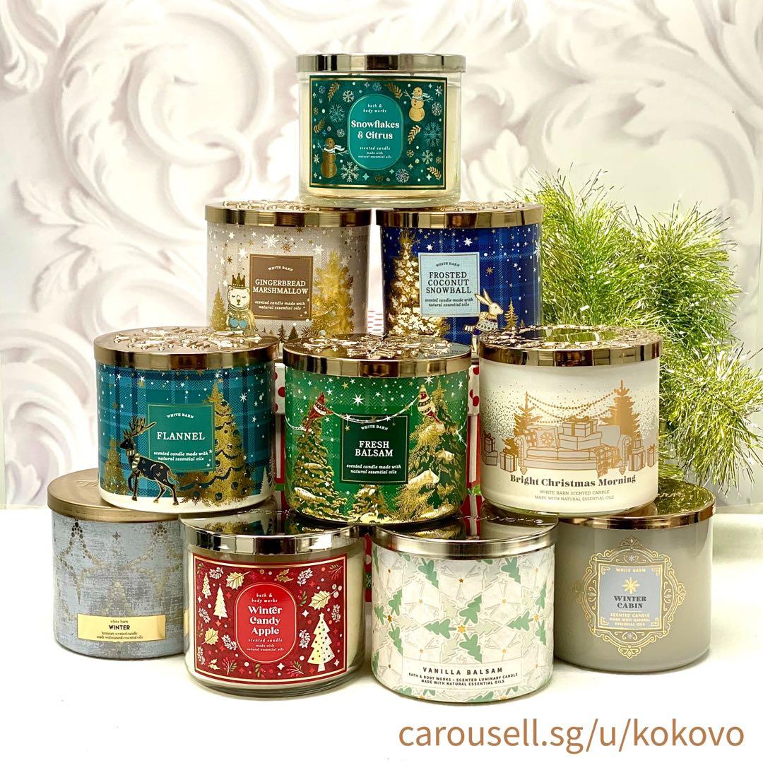 【メーカー包装済】 Citrus & Snowflakes BBW White Wick 3 Works Body & Bath Barn ボディミスト