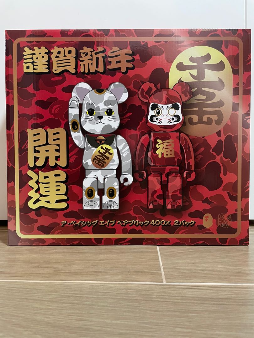 Bearbrick x BAPE 達摩400% 招財開運謹賀新年, 興趣及遊戲, 玩具& 遊戲