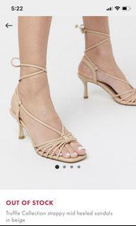 BNIB ASOS Truffle collection nude strappy heels