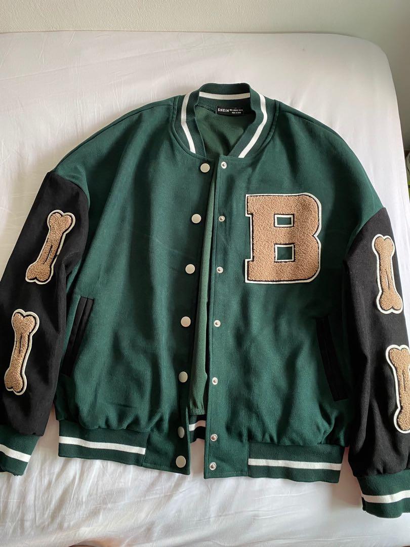 varsity jacket bones green