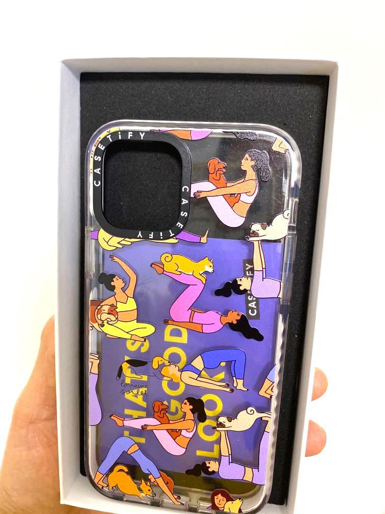 Casetify 12 pro 100% real 95%new yoga and dog case, 手提電話, 電話