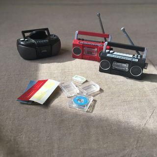收音機&CD 扭蛋模型 / 三種 / 無殼有蛋紙