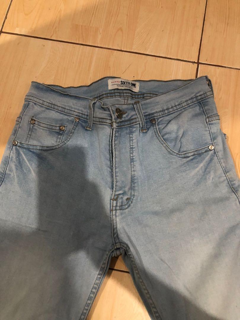 celana jeans pria sixty one, Fesyen 