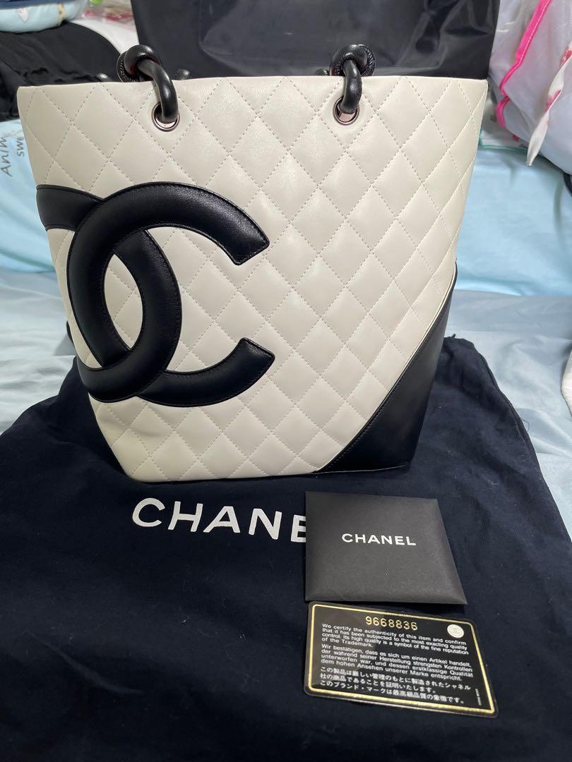 Chanel cambon tote bag white rare full set, Women's Fashion, Bags ...