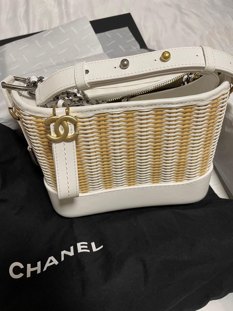 Gabrielle handbag Chanel White in Wicker - 21209127