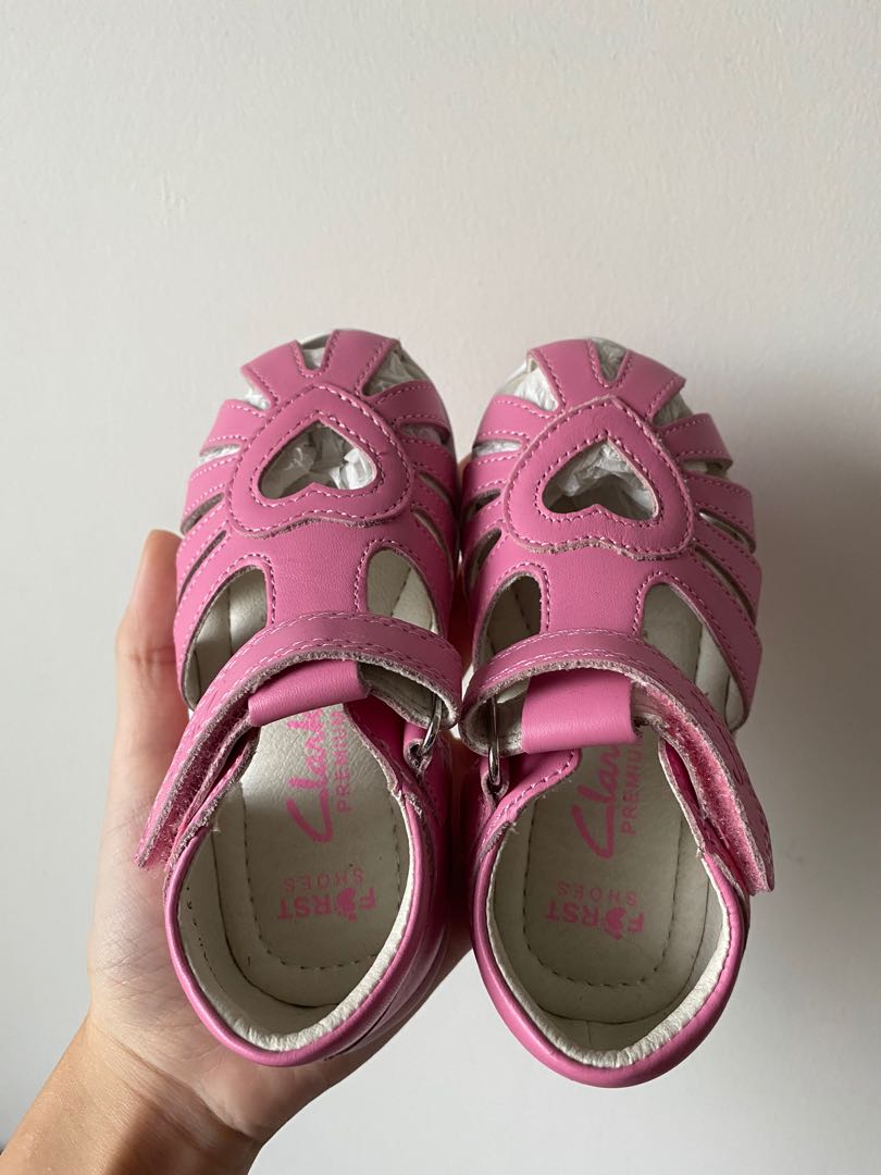 clarks premium first shoes girls pink Babies Kids Babies