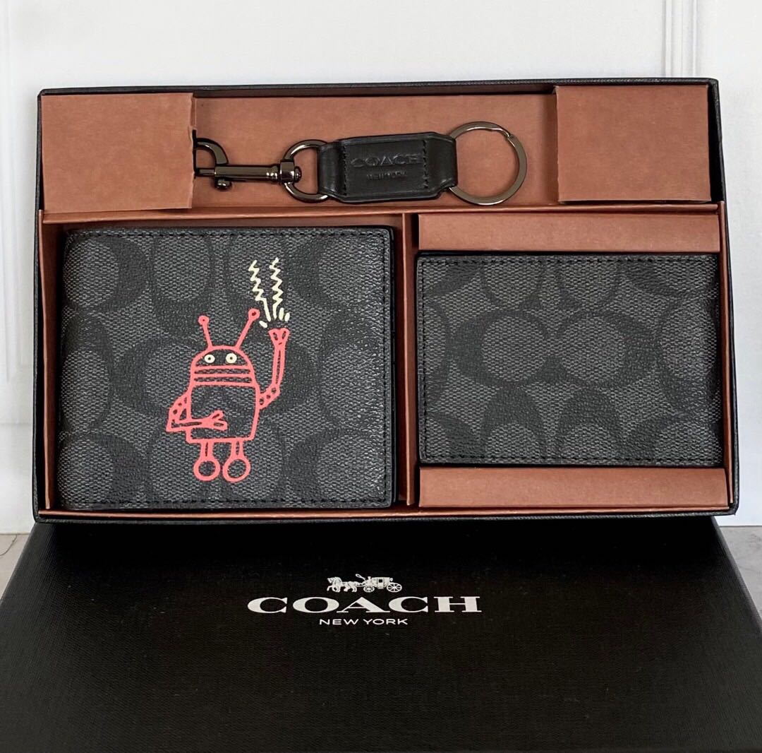 coach men wallet set