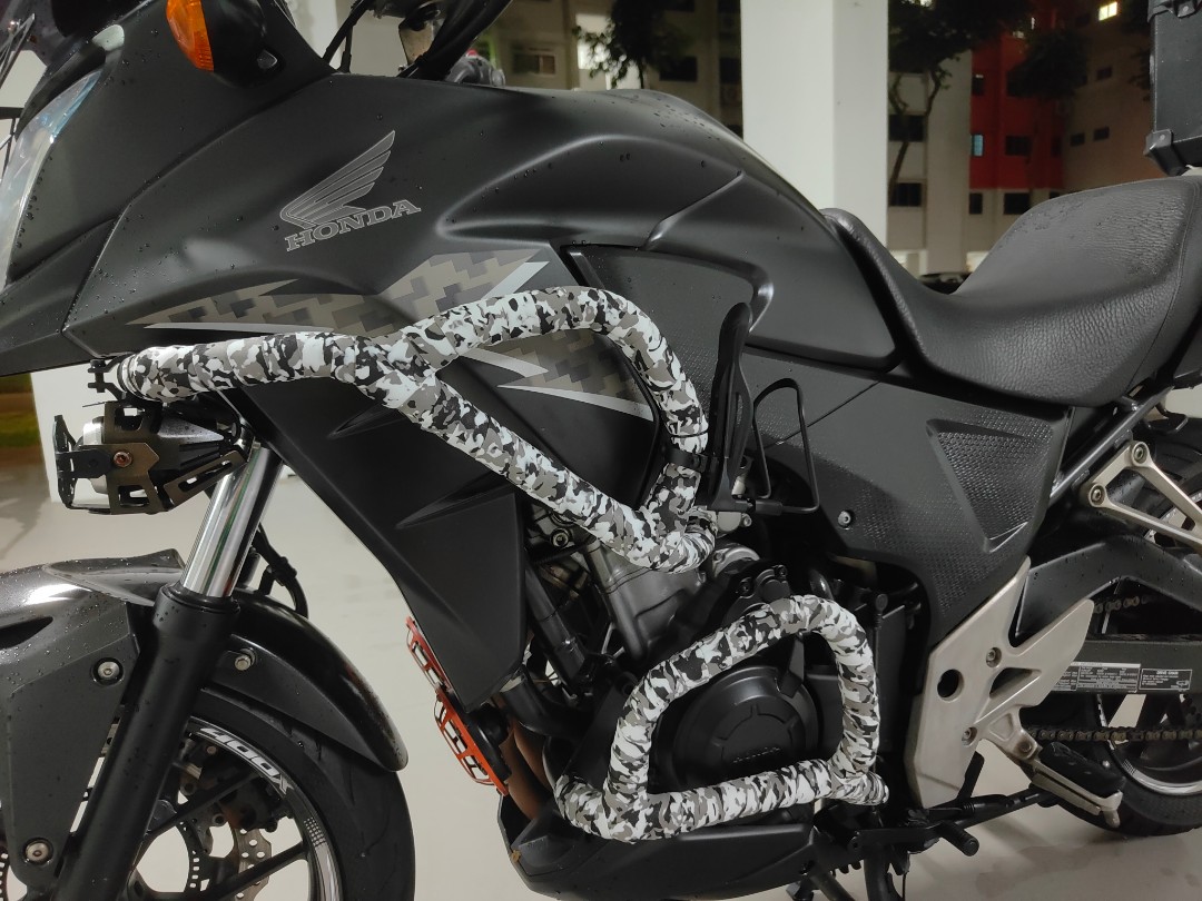 Crash Bar Wrap/Box Rack Pillion Bar Wrap, Motorcycles, Motorcycle Accessories on Carousell