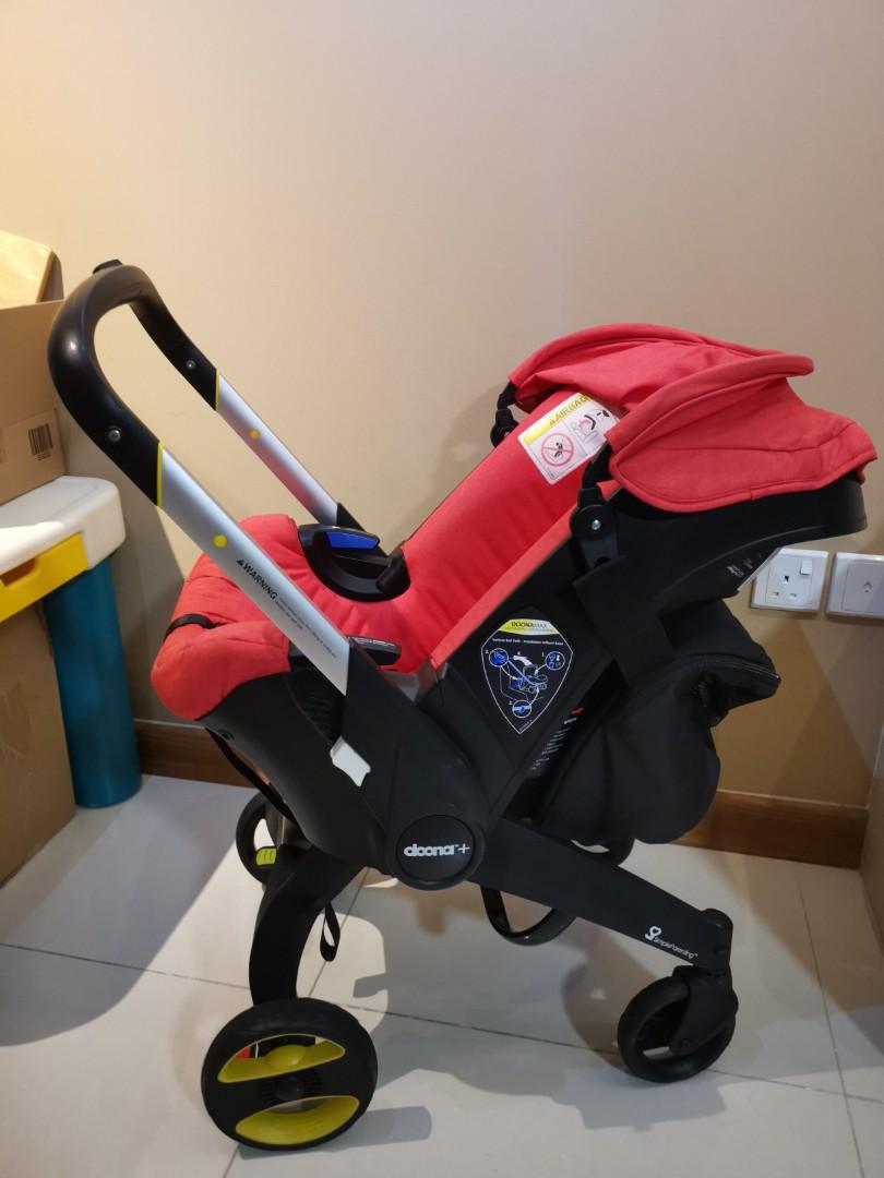 Doona+ Plus Infant Car Seat Stroller Red, Babies & Kids, Going Out