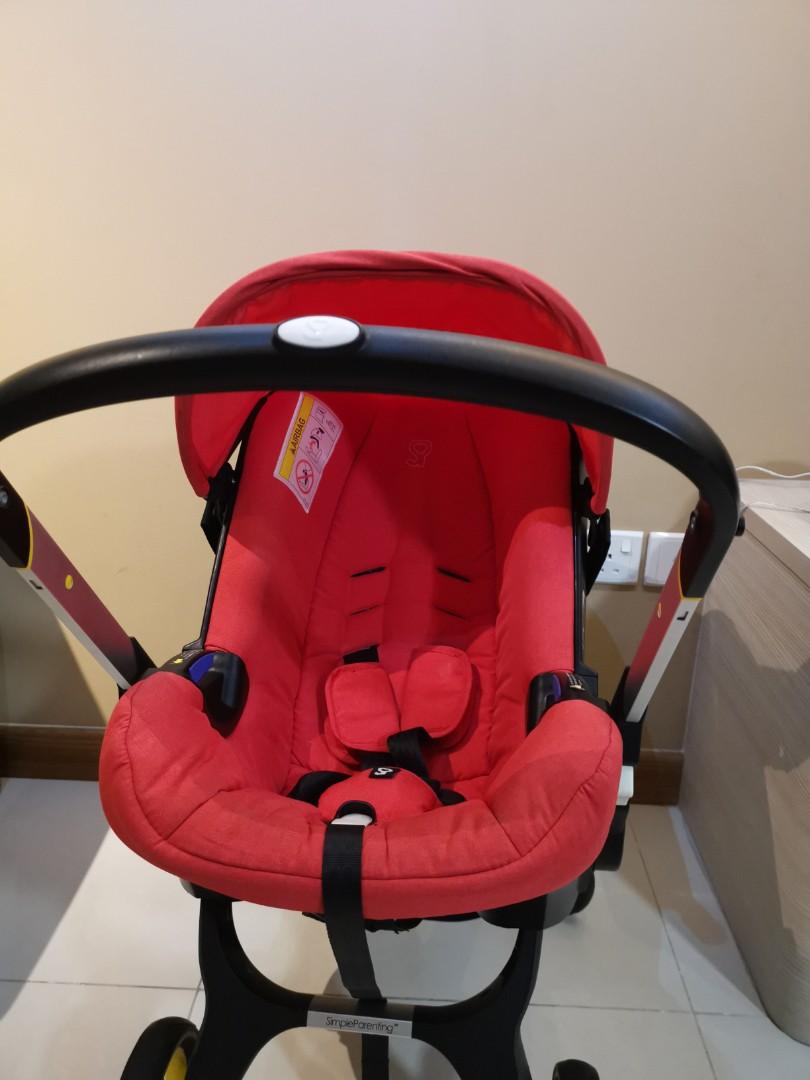Doona+ Plus Infant Car Seat Stroller Red, Babies & Kids, Going Out