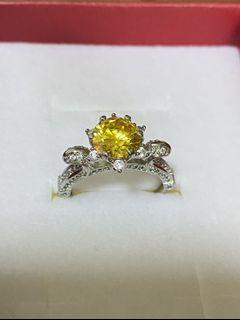 Fancy Yellow Stone Ring