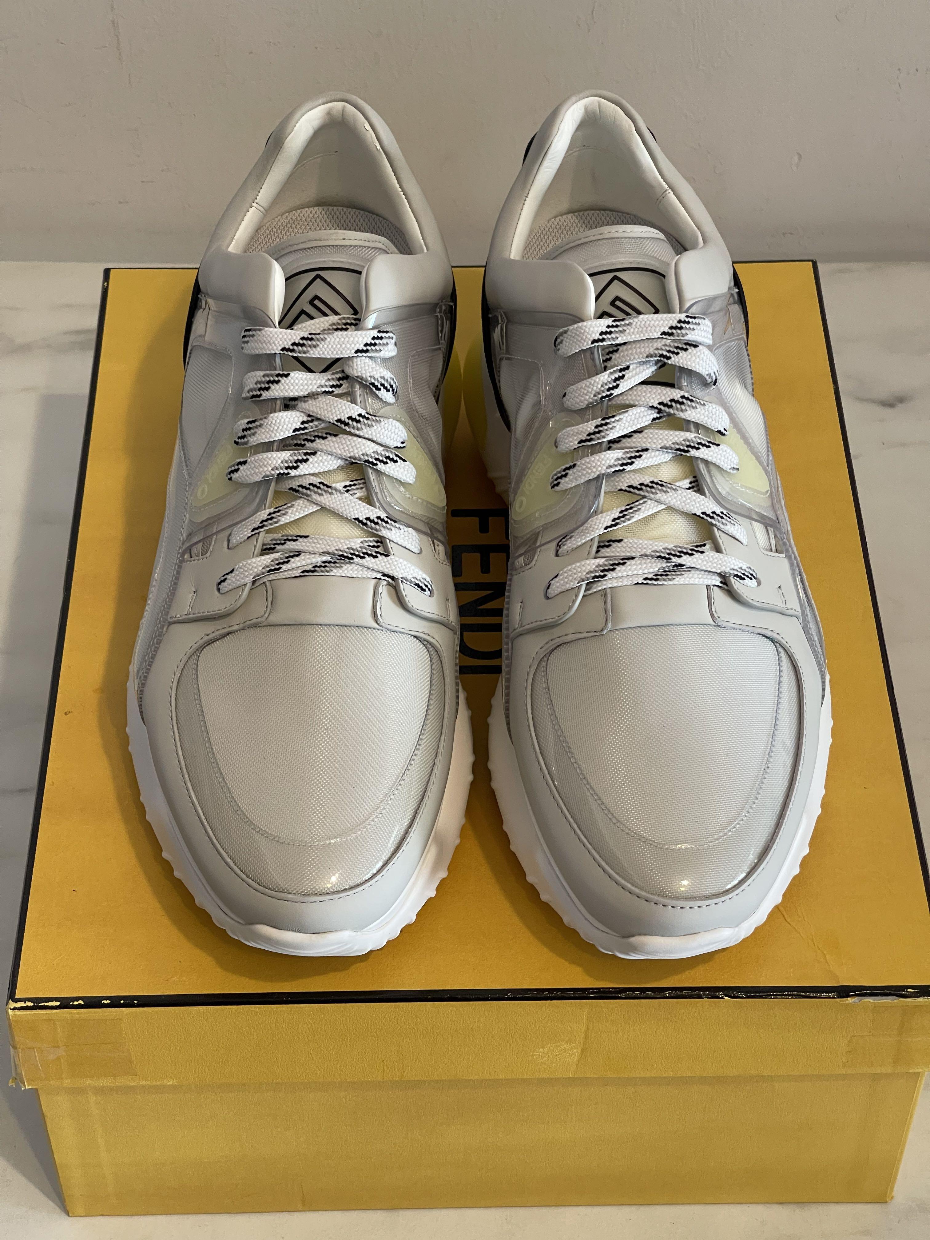 White fendi outlet shoes