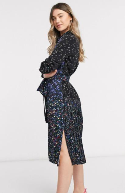 FRENCH CONNECTION AUBINE MIXED FLORAL PRINT BELTED SHIRT DRESS Women s Fashion Dresses Sets Dresses on Carousell