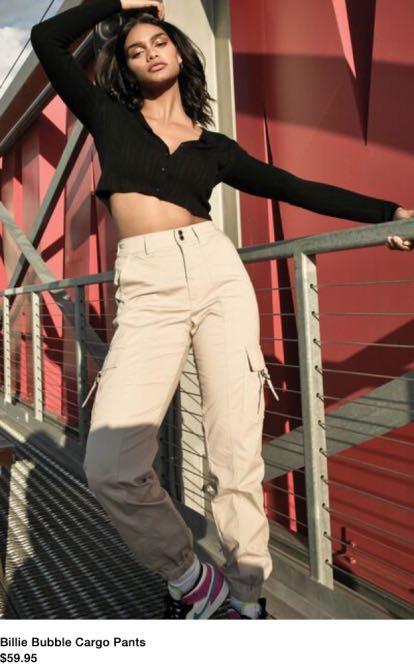 Garage Billie bubble cargo pants beige Women s Fashion Clothes on Carousell