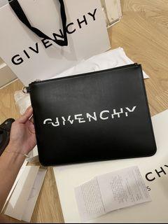 Givenchy Logo Clutch Calfskin Brand New