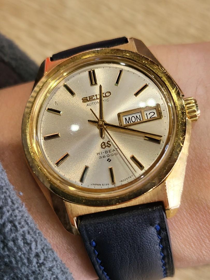 Grand Seiko 61GS 18K 6146-8000 Hi-Beat 36000, 名牌, 手錶- Carousell