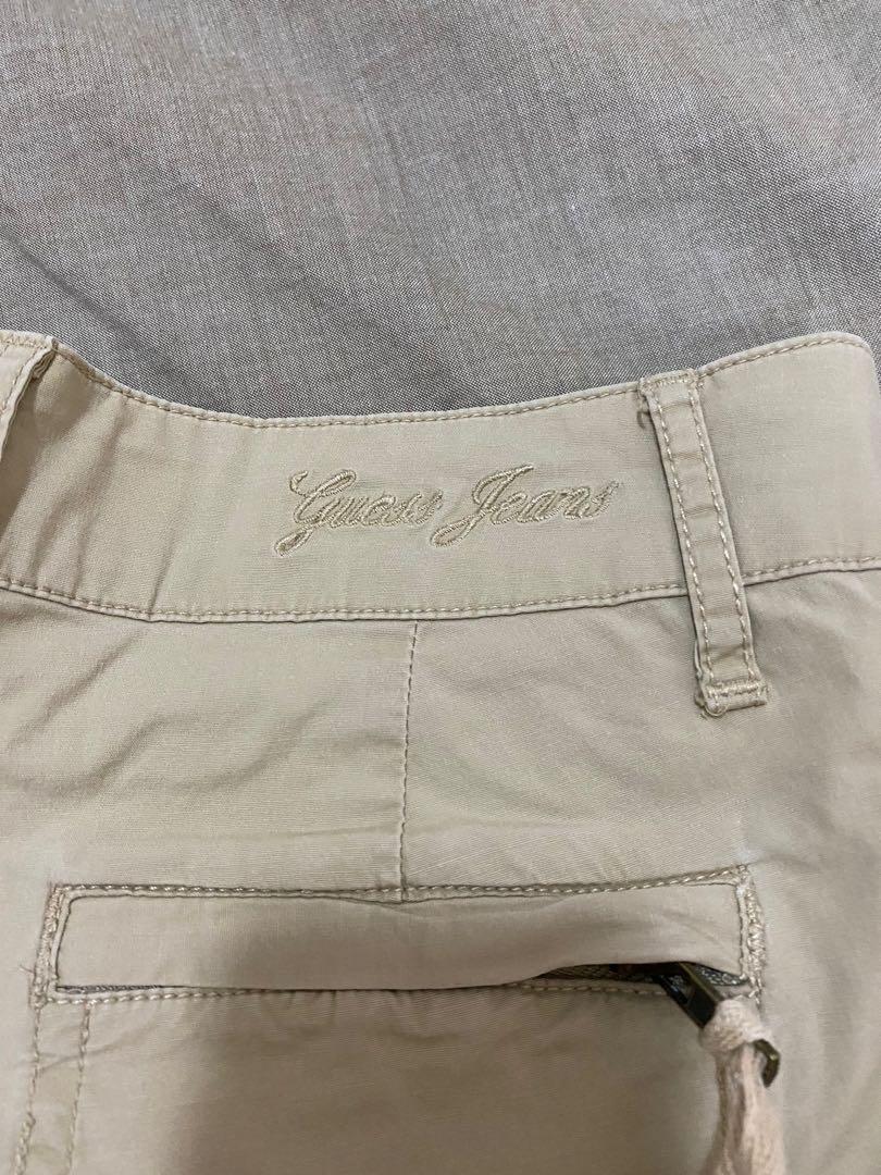 Guess beige short pants, Fesyen Wanita 
