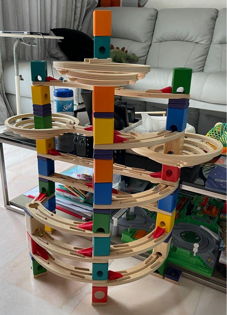 HAPE Quadrilla Marble Run Construction 98 Pcs, Hobbies & Toys, Toys