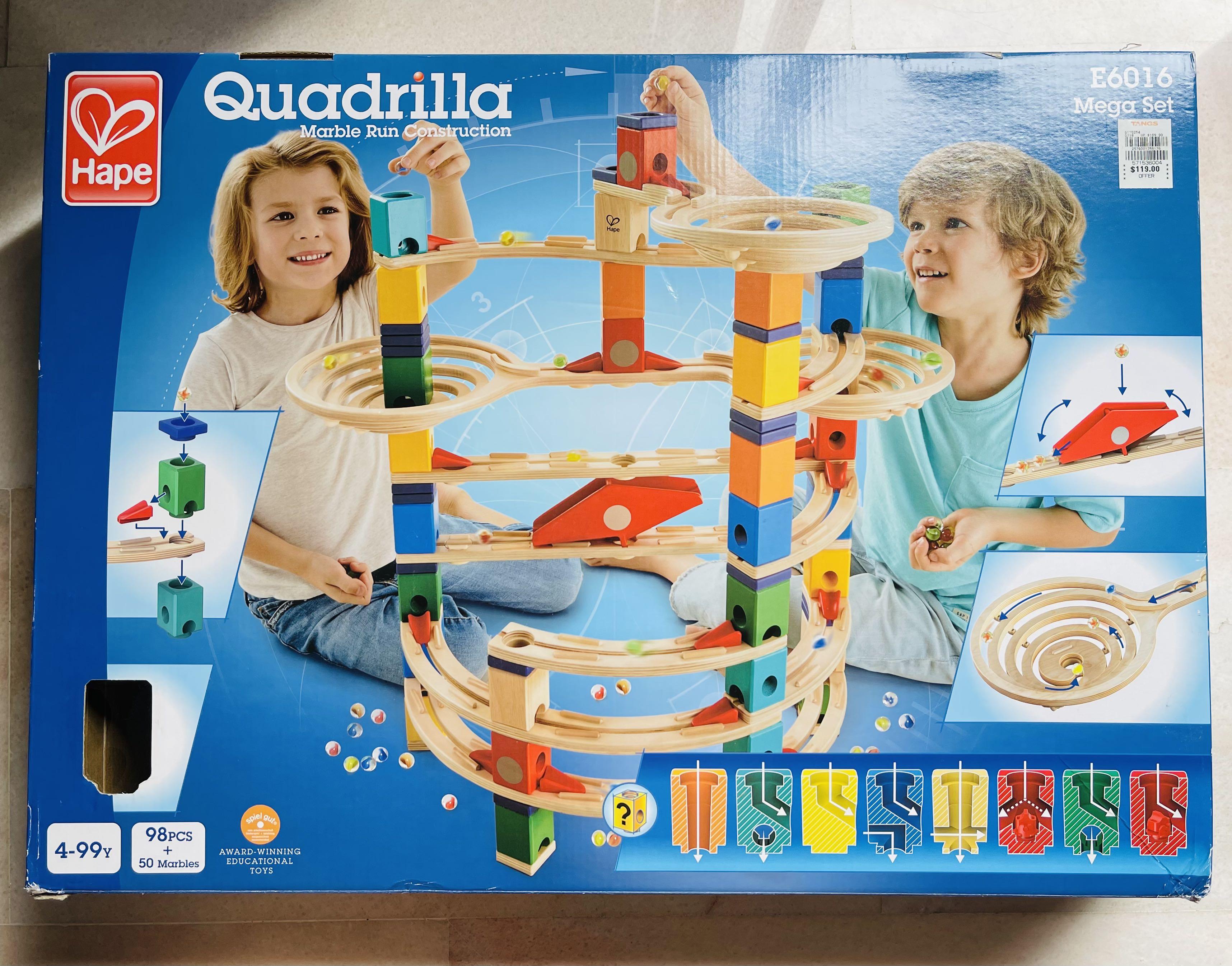 HAPE Quadrilla Marble Run Construction 98 Pcs, Hobbies & Toys, Toys