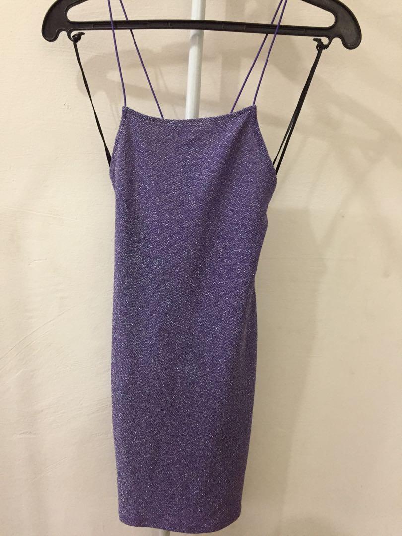 H\u0026M Purple Dress, Women's Fashion 