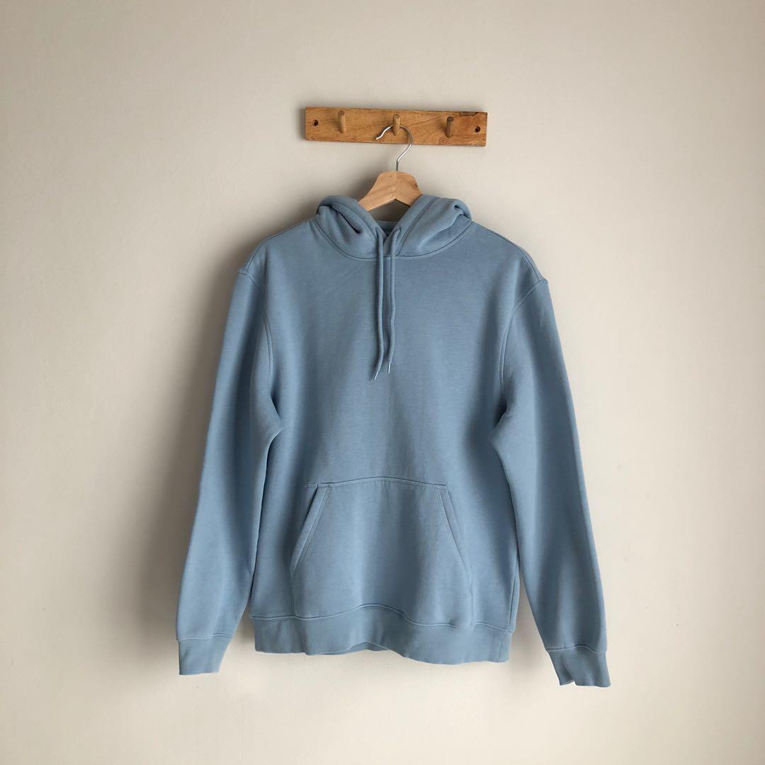 Pigeon blue relaxed fit hoodie clearance