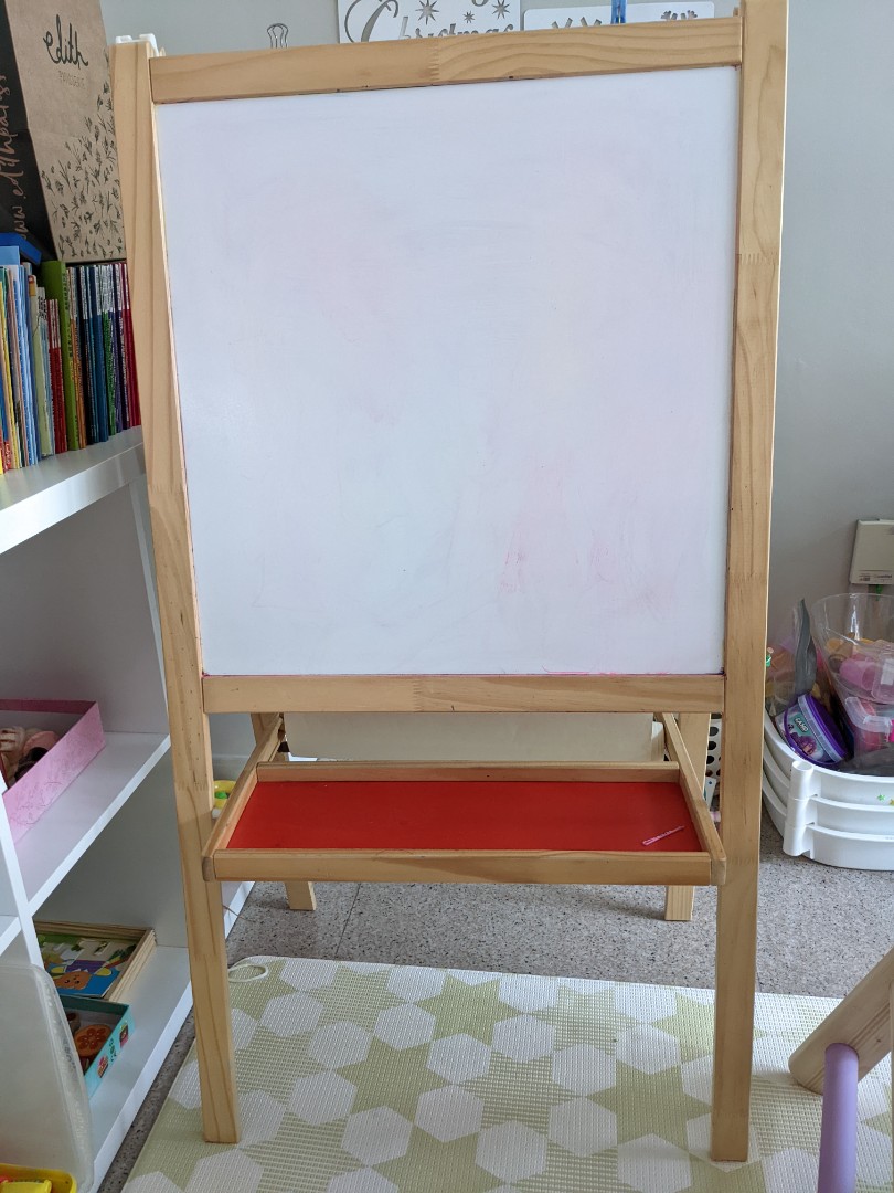 Ikea easel drawing board white board, Babies & Kids, Baby Nursery