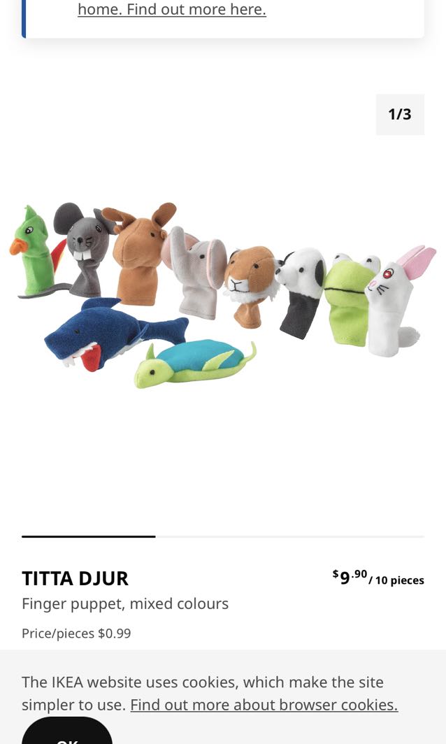 Ikea finger puppets deals