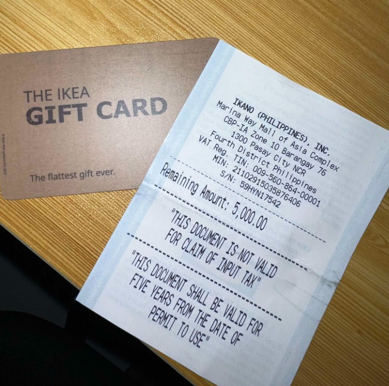 Ikea Gift Card Worth Php 5,000, Tickets & Vouchers, Store Credits on