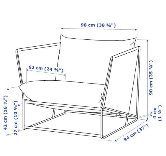 Ikea Havsten Lounge Chair Indoor Outdoor Minimal Modern Interior