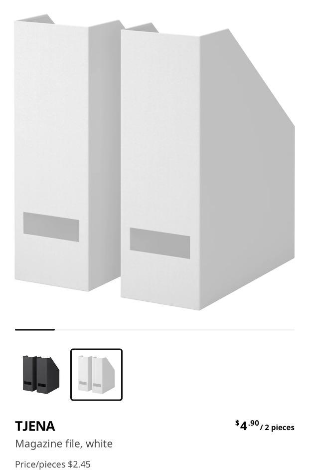 IKEA TJENA magazine file (white), Furniture & Home Living, Home