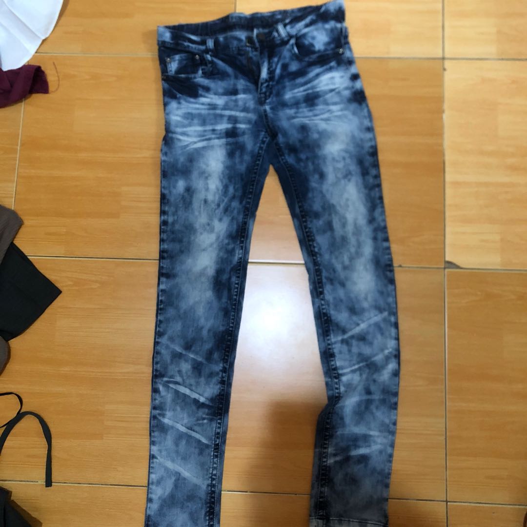 jeans sandwash, Fesyen Wanita, Pakaian 