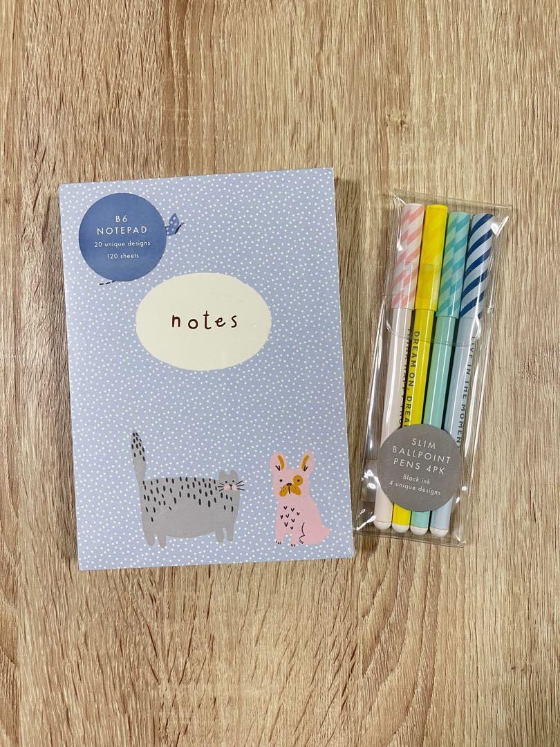 Kikki.k notepad and pen set, Hobbies &amp; Toys, Stationery &amp; Craft ...